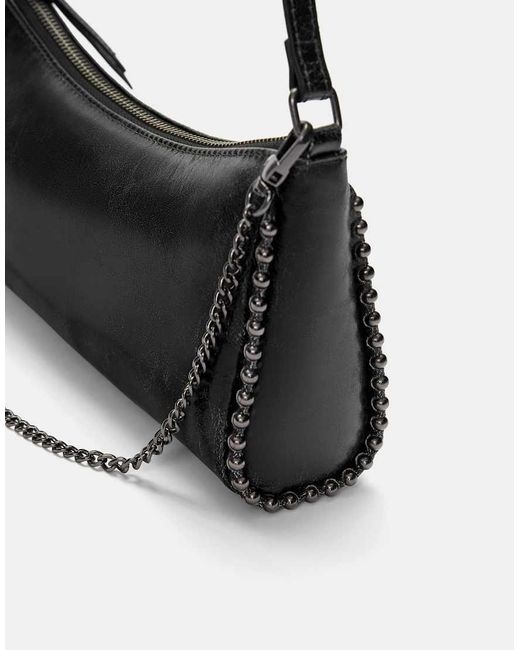 Pull&Bear Schoudertas Met Versiering in het Black