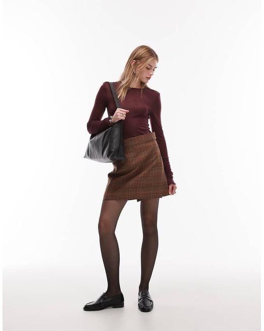 ARKET Red Wool Mini Skirt
