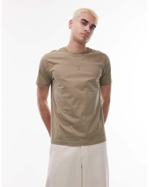Confezione Da 7 T-Shirt Bianca Regular Fit Bianca, Ecru, Kaki, Antracite, Nera, Marrone E Blu di Topman in White da Uomo