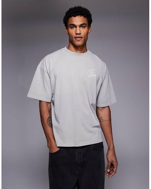 Good For Nothing Gray Oversized T-shirt for men