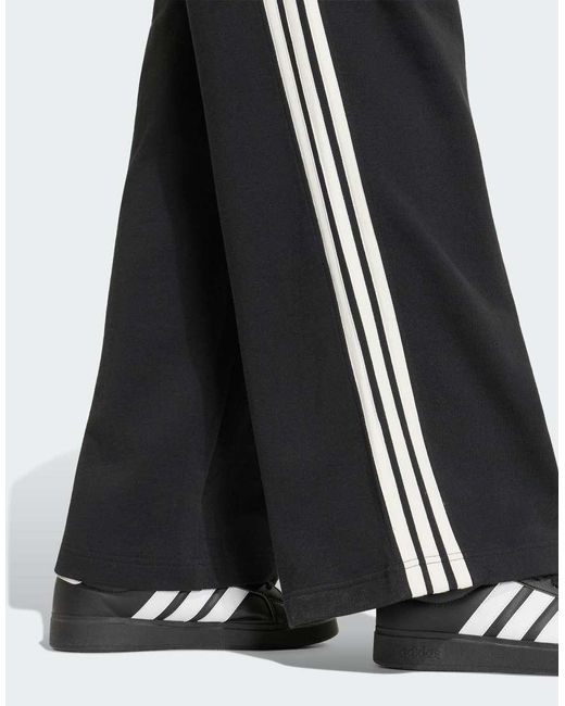 Adidas Originals Black Adidas Kit 3-stripes Wide Pant