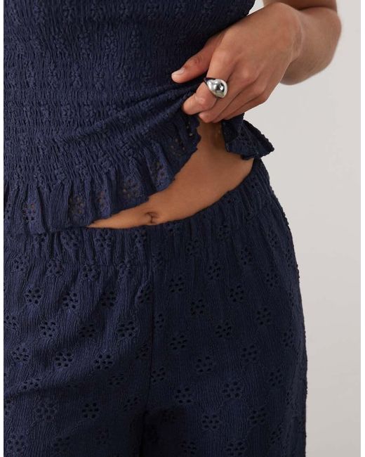 Mango Blue Teen Floral Straight Trouser Co-ord
