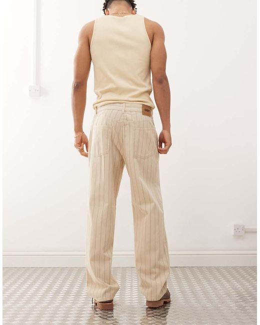Obey Natural Classic baggy Stripe Jeans for men