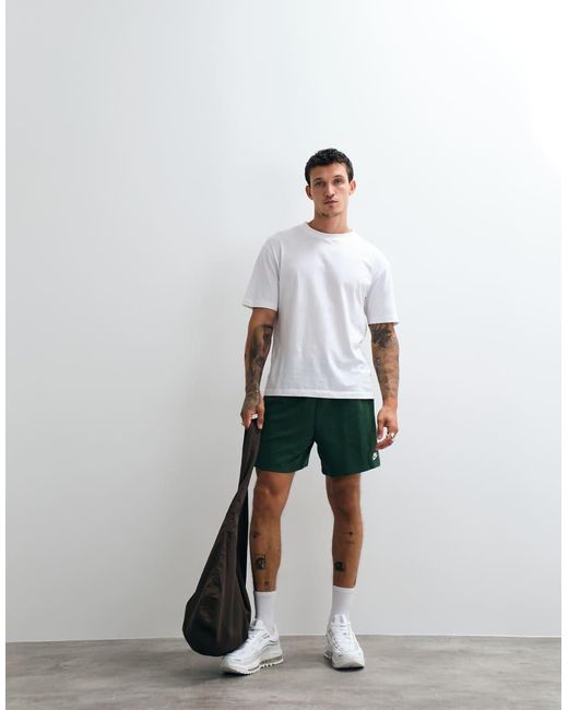 Nike White Club French Terry Logo Shorts for men