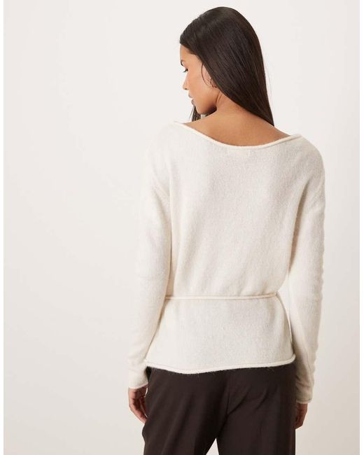 Gina Tricot Natural Knitted Tie Top