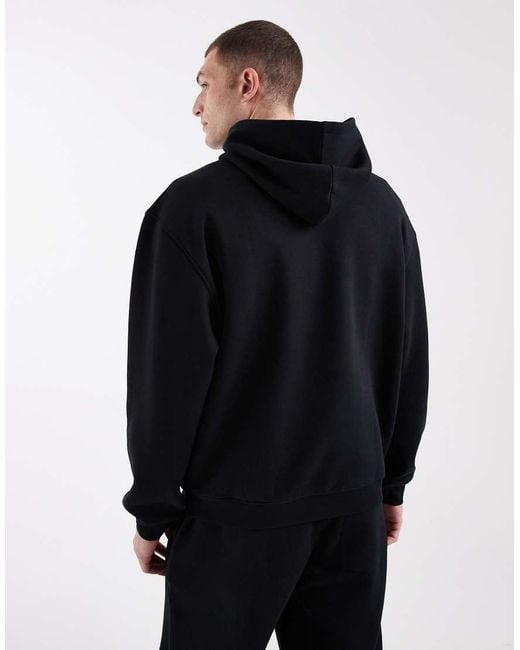 ASOS Black Essentials Relaxed Hoodie for men