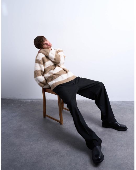 Topman – relaxed-fit-strickpullover in Brown für Herren