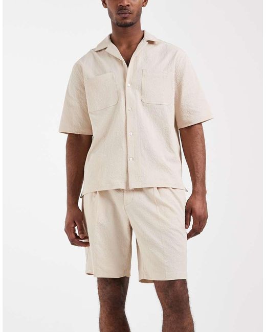 ASOS Natural Regular Dress Shorts for men