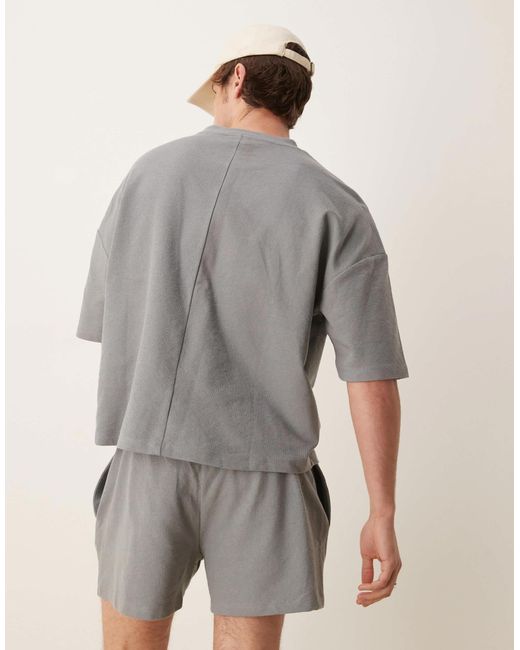 ASOS Gray Shorter Length Jersey Short Co-ord for men