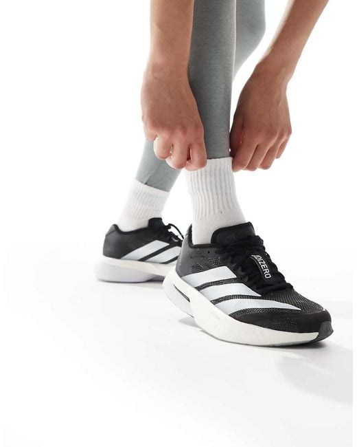 Zapatillas De Deporte Negras, Blanco Nube Y Grises Adizero Boston 13 Eqt De -Negro Adidas Originals de color White