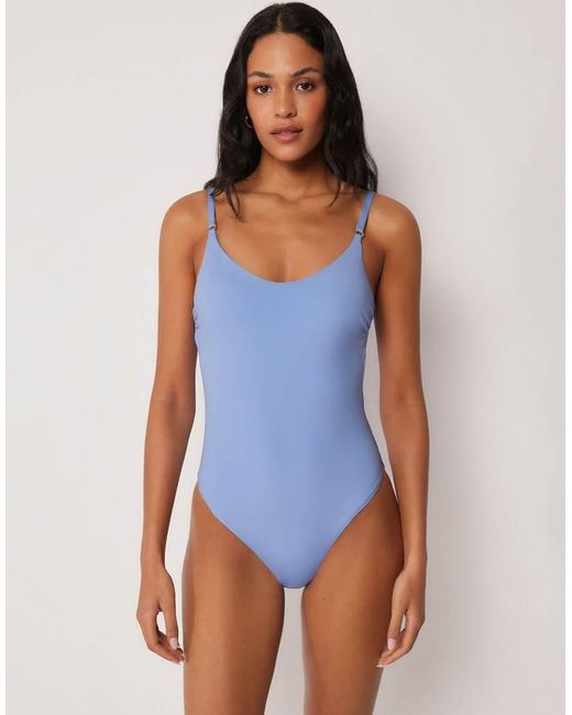 Calzedonia Blue Premium Fit Classic One-Piece Swimsuit