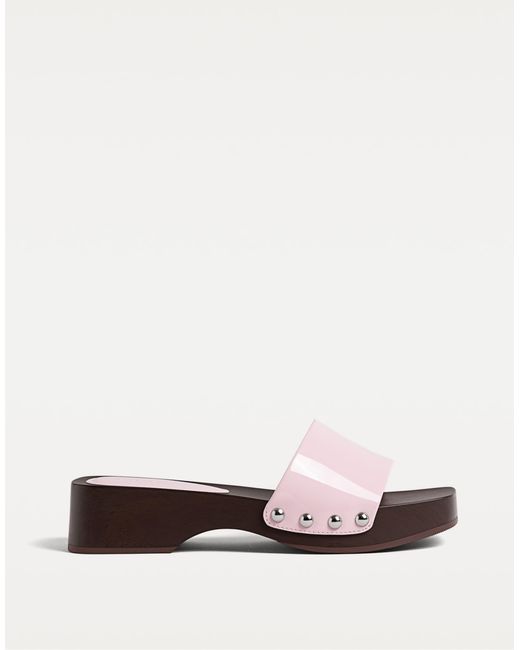 Stradivarius Pink – perlenbesetzte clogs