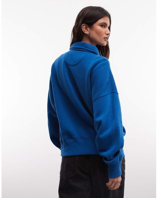 Polo Ralph Lauren Blue Icon Logo 1/4 Zip Sweatshirt