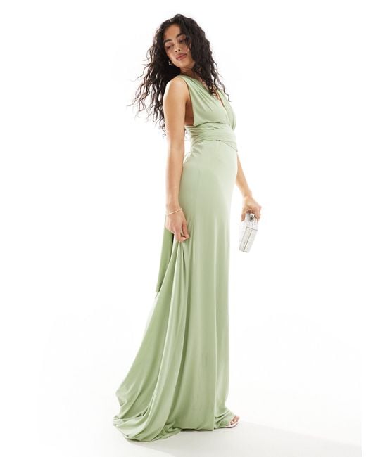 TFNC London Green Bridesmaids Multiway Maxi Dress