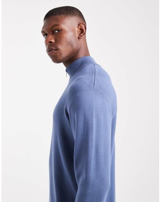 New Look – hochwertiger strickpullover in Blue für Herren