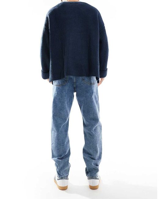 Vaqueros Con Lavado Medio De Corte Tapered Holgado Isaac De -Azul Tommy Hilfiger de hombre de color Blue