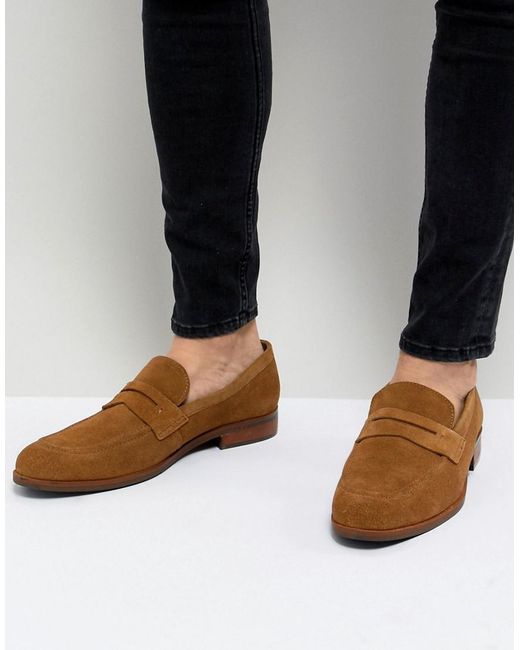 Dune Brown Penny Loafers for men