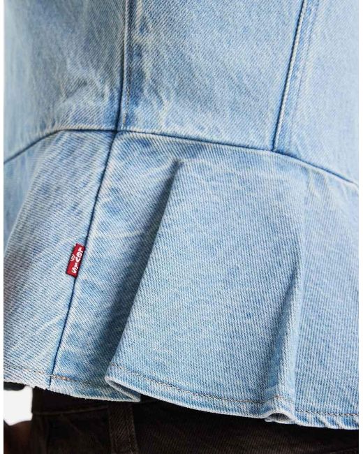 Levi's Blue Denim Peplum Cami