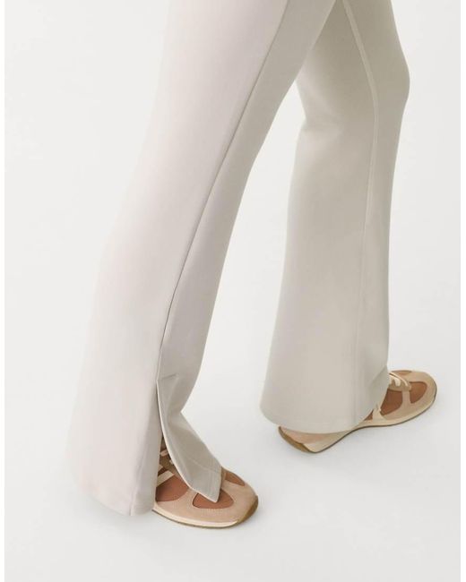 Stradivarius Natural Soft Touch Flared Trousers