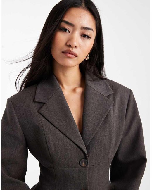 ASOS Black Moulded Cinch Blazer