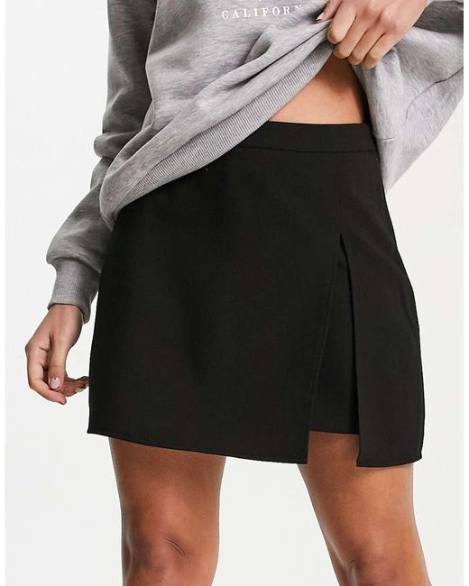 Pimkie Black Side Split Mini Skirt