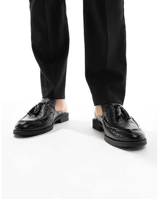 ASOS Black Mule Loafers for men