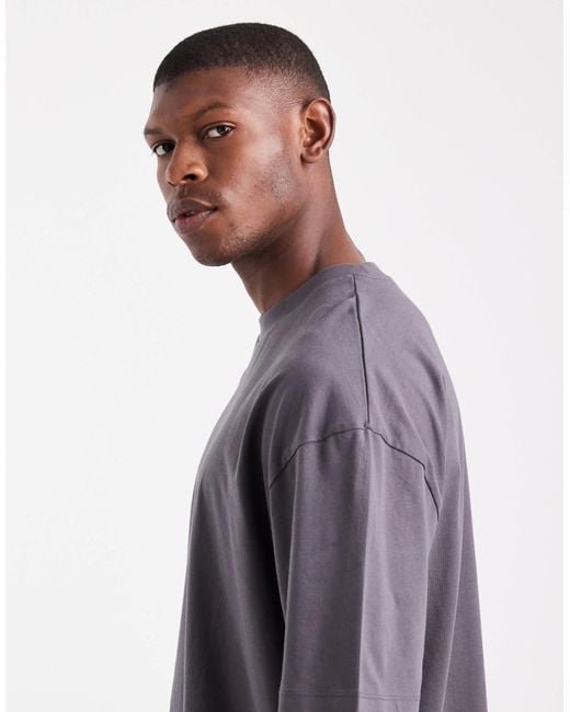 ASOS Purple Essentials Oversized T-shirt for men