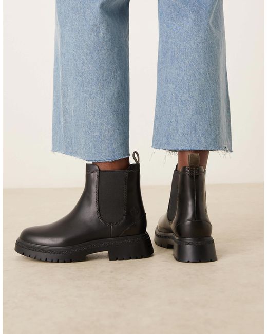 Timberland Blue – cambria valley – chelsea-stiefel aus em leder mit dicker sohle