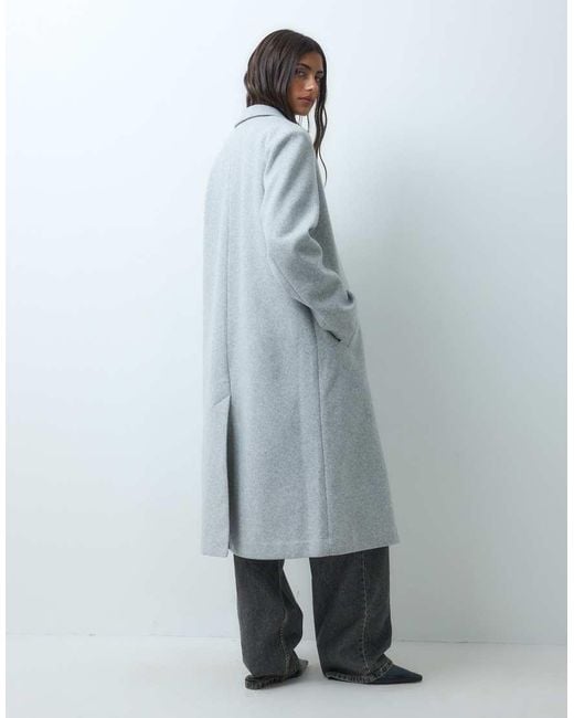ASOS Gray Single Breasted Chuck On Overcoat Light