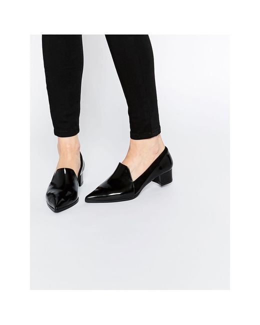 Warehouse Pointed Heeled Loafer - Black
