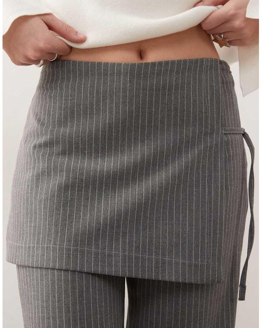 Collusion White Side Tie Skirt Trouser