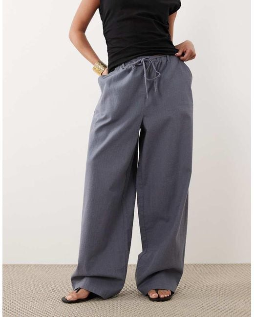 ASOS Black Asos Design Petite Pull On Trousers