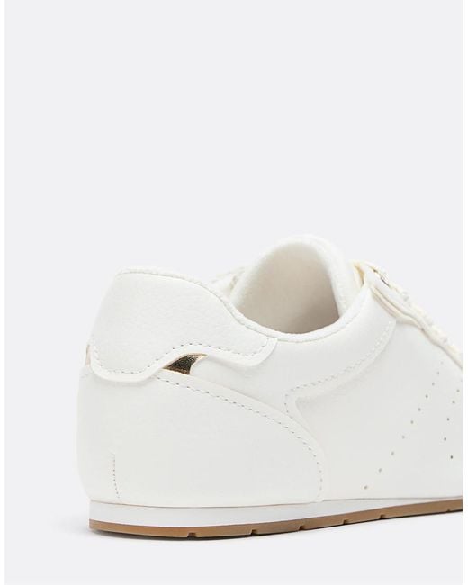 Stradivarius White Thin Sole Trainers