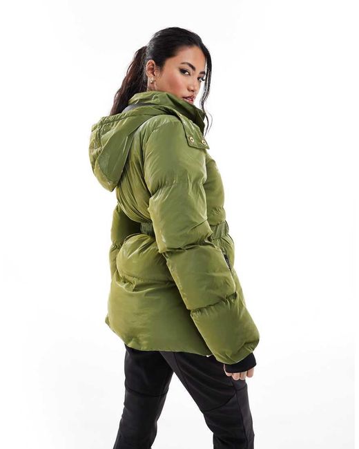 South Beach Green Shiny Ski Padded Jacket