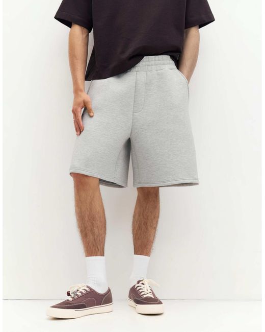 Bermuda molletonné - chiné Pull&Bear pour homme en coloris Blue