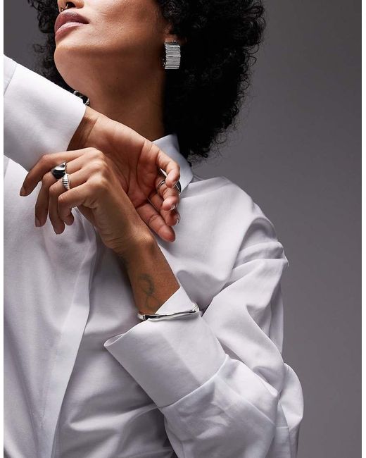 ASOS Getailleerd Overhemd Met Cocoonmouwen in het Gray