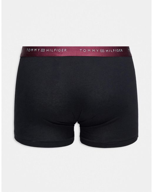 Tommy Hilfiger – signature – 3er-pack basic-unterhosen aus baumwolle in Blue für Herren