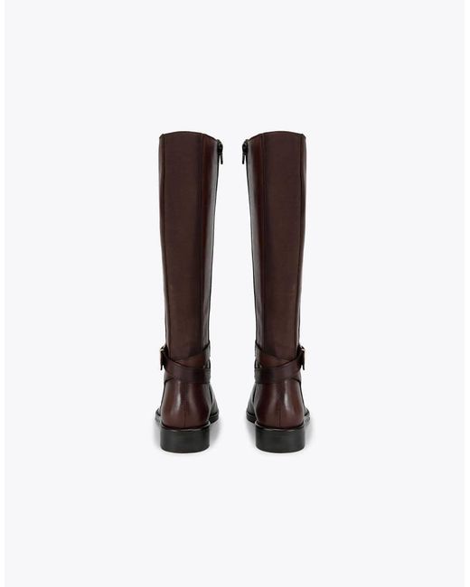 Carvela Kurt Geiger Brown Pienza Riding Boot Wf Knee Boots