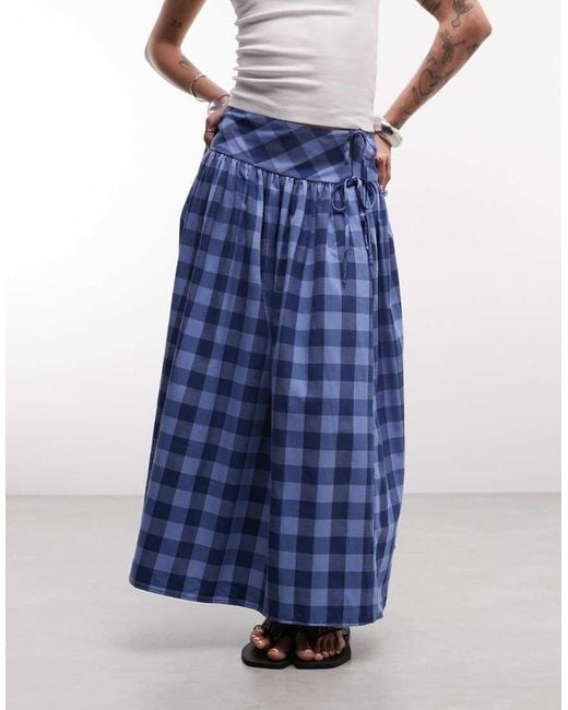 Collusion Blue Drop Waist Maxi Skirt