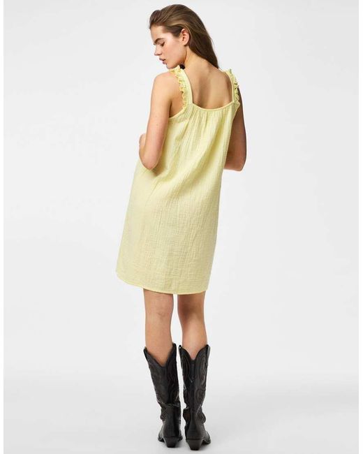 Pieces Yellow Mini Dress
