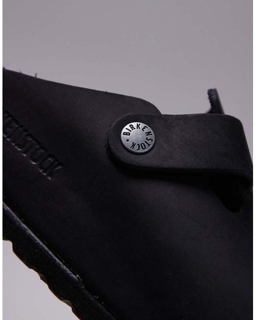 Birkenstock White Boston Oiled Leather Clogs for men