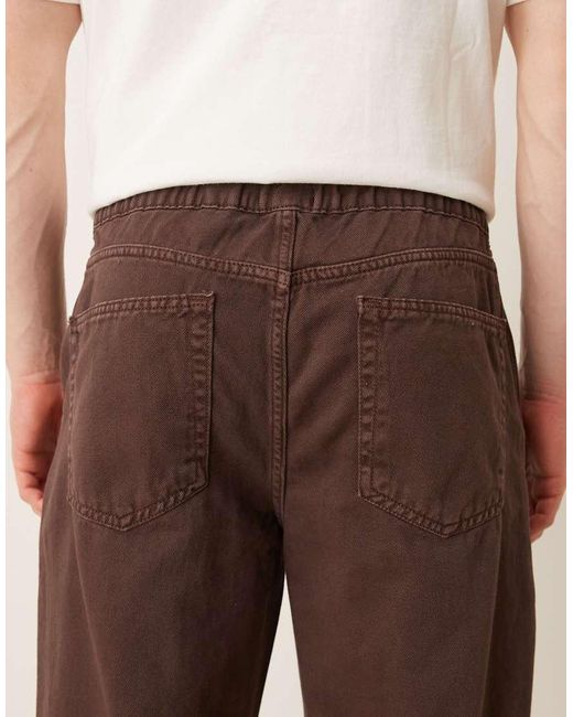 ASOS Brown Pull On Trousers for men