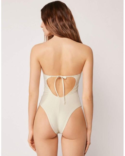 Calzedonia Natural Swimsuit Sequin Net