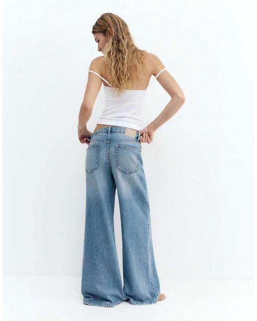 Pull&Bear Blue Petite Loose Oversize Jeans
