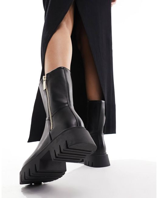 ASOS Black Wide fit – amalfi – biker-stiefel
