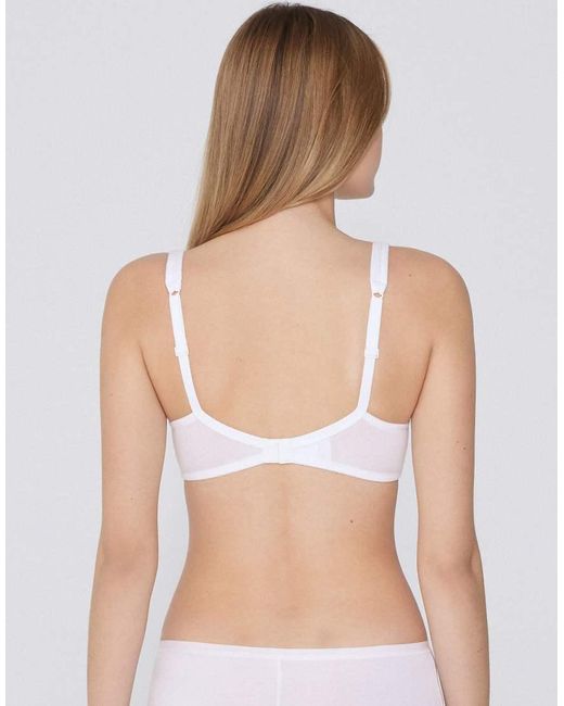 Tezenis White Paris Cotton Balconette Bra