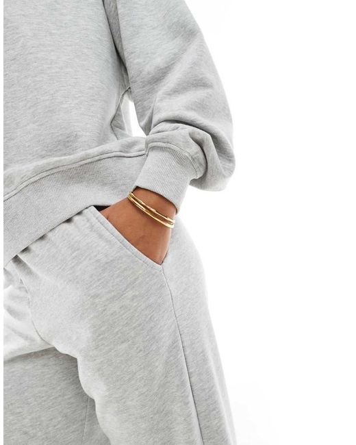 JJXX Gray Boxy Sweat Co-ord