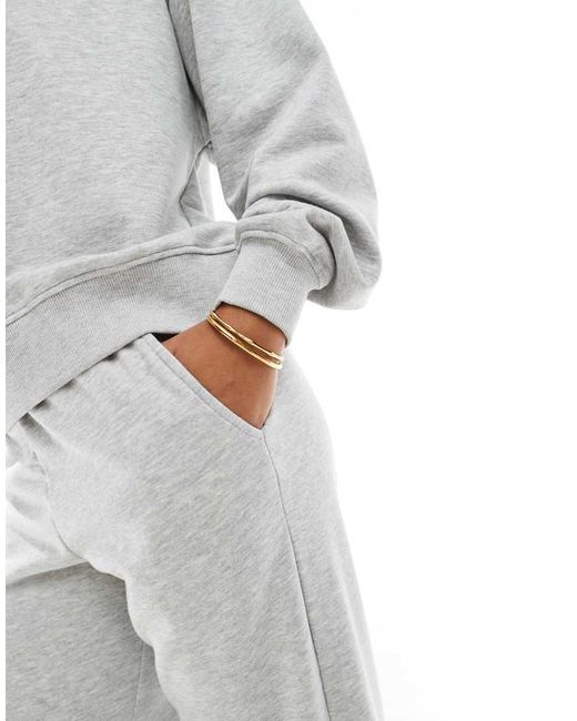 JJXX Gray Boxy Sweat Co-ord