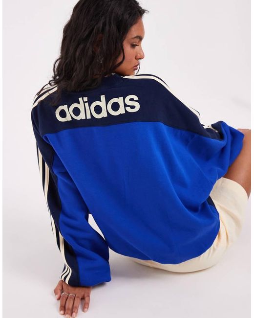 Adidas Originals Blue Graphic Crew Sweatshirt