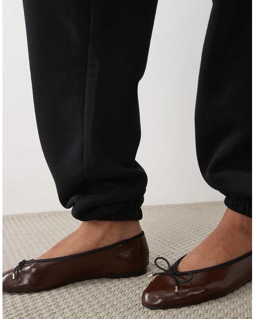 ASOS Black Asos Design Tall Cuffed Brushback joggers